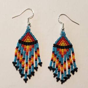 Fringed Seedbead Earrings